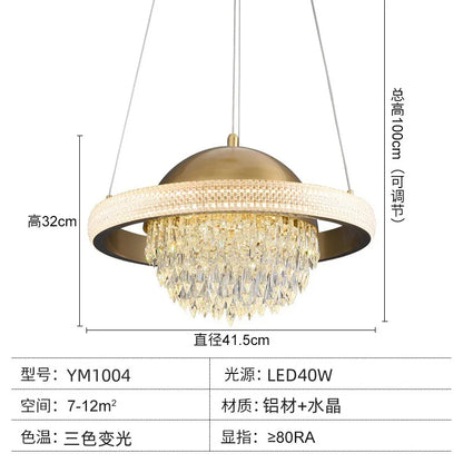DecorBites™ Crystal Copper Pendant Lights: Elegant Nordic Design for Luxury Dining and Bedroom Décor