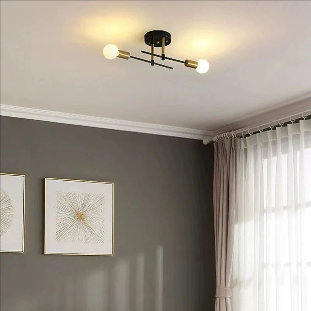 Moderne Industrielle Kronleuchter Deckenleuchte Anhängerlampe 2 Köpfe Schwarz für Wohnzimmer Esszimmer Schlafzimmer Café und Küche
