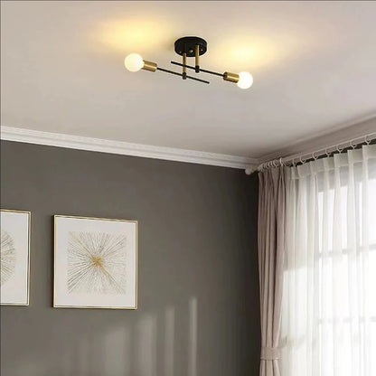 Moderne Industrielle Kronleuchter Deckenleuchte Anhängerlampe 2 Köpfe Schwarz für Wohnzimmer Esszimmer Schlafzimmer Café und Küche