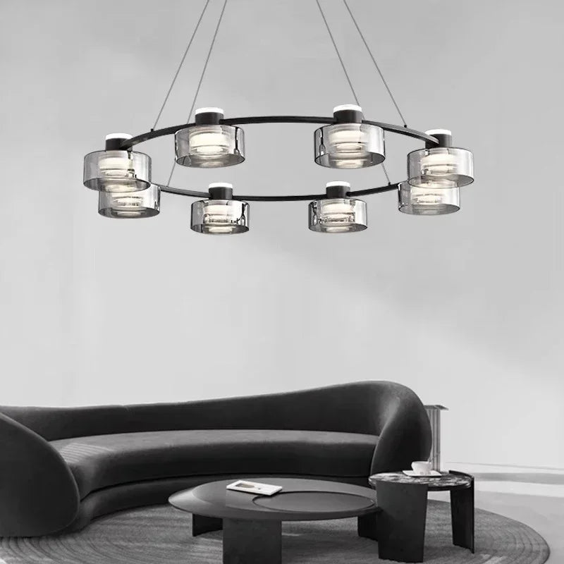 Decorbites™ Glas-LED-Kronleuchter: Modernes minimalistisches Kupfer-Pendant-Licht für Wohnzimmer und Schlafzimmer
