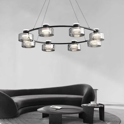 Decorbites™ Glas-LED-Kronleuchter: Modernes minimalistisches Kupfer-Pendant-Licht für Wohnzimmer und Schlafzimmer