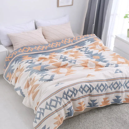 Decorbites™ Baumwolldecke im nordischen Stil - Weiche Sommerquilt für Einzel- und Doppelbetten - Boho-Haustextil-Deckbezug