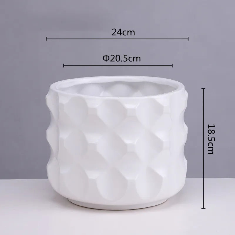 Gold Geometric Ceramic Vase