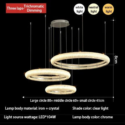 Decorbites™ Elegante Chrom-Kristall-Lüster für Esszimmer Wohnzimmer Schlafzimmer Flur
