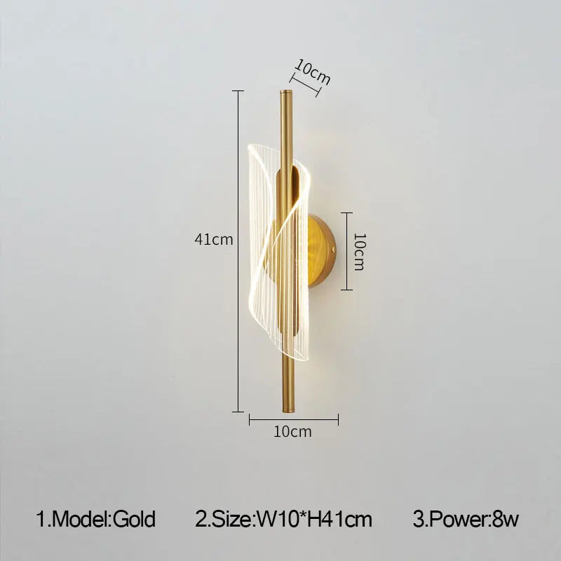 Modern Gold Black Sconce