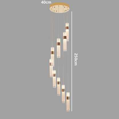 Nordic Multi-Light Iron And Acrylic Pendant Light
