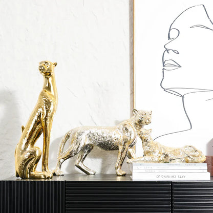 Decorbites™ Leopard-Resin-Skulptur - Heimdekoration Handwerkskunst & Tierfigur