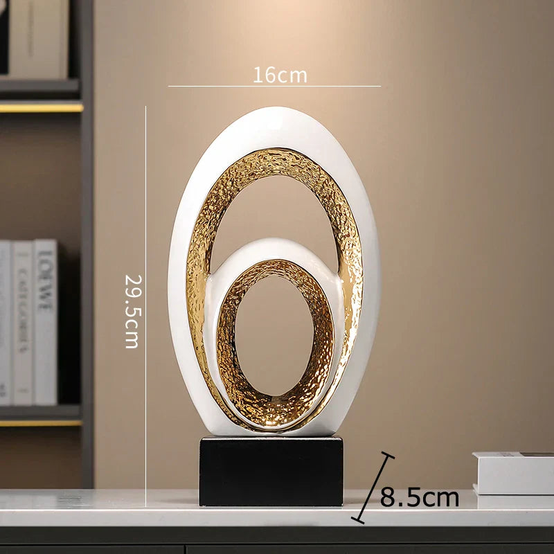 Gold Abstract Desk Sculpture