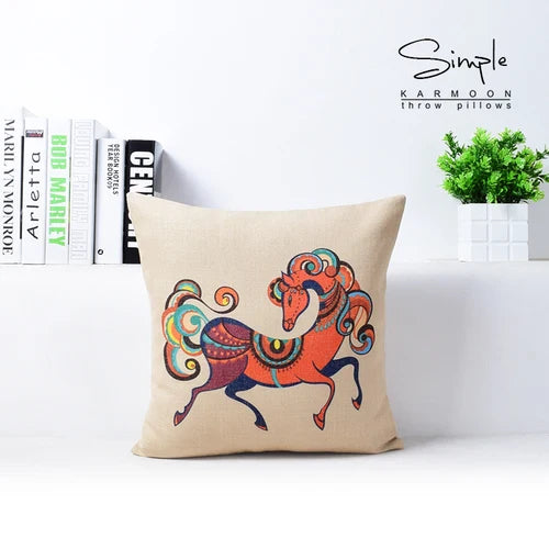 DecorBites™ Cotton Linen Sofa Pillowcase, Cushion Cover for Home Decor
