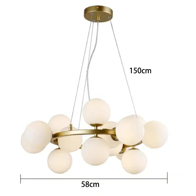 DecorBites™ Glass Ball LED Pendant Lights for Home Decor and Luminaires