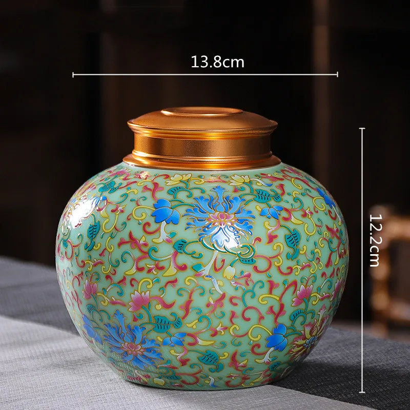 Decorbites™ Emaille-Teekanne Keramik-Vorragsgefäß - Luftdichter Kaffeebehälter