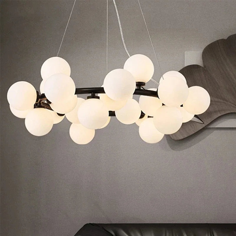 Decorbites™ Glas-Kugeln-LED-Hängelampe, moderne runde Design für Heimdekoration-Beleuchtung