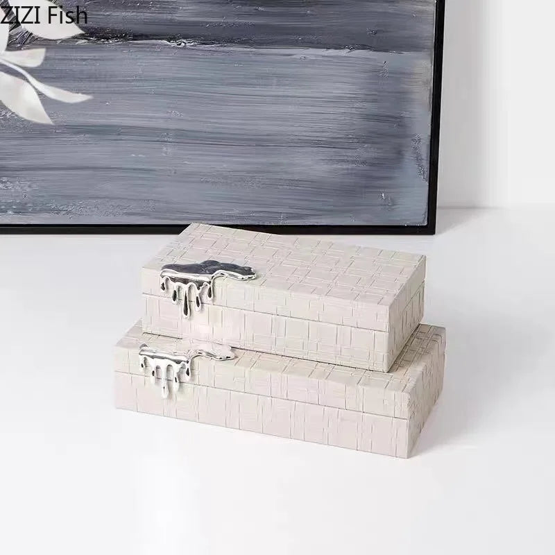 Decorbites™ Vergoldete Geflochtene Leder-Schmuckdose: Exquisites Aufbewahrungsgefäß für Kommode und Schreibtisch