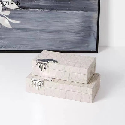Decorbites™ Vergoldete Geflochtene Leder-Schmuckdose: Exquisites Aufbewahrungsgefäß für Kommode und Schreibtisch