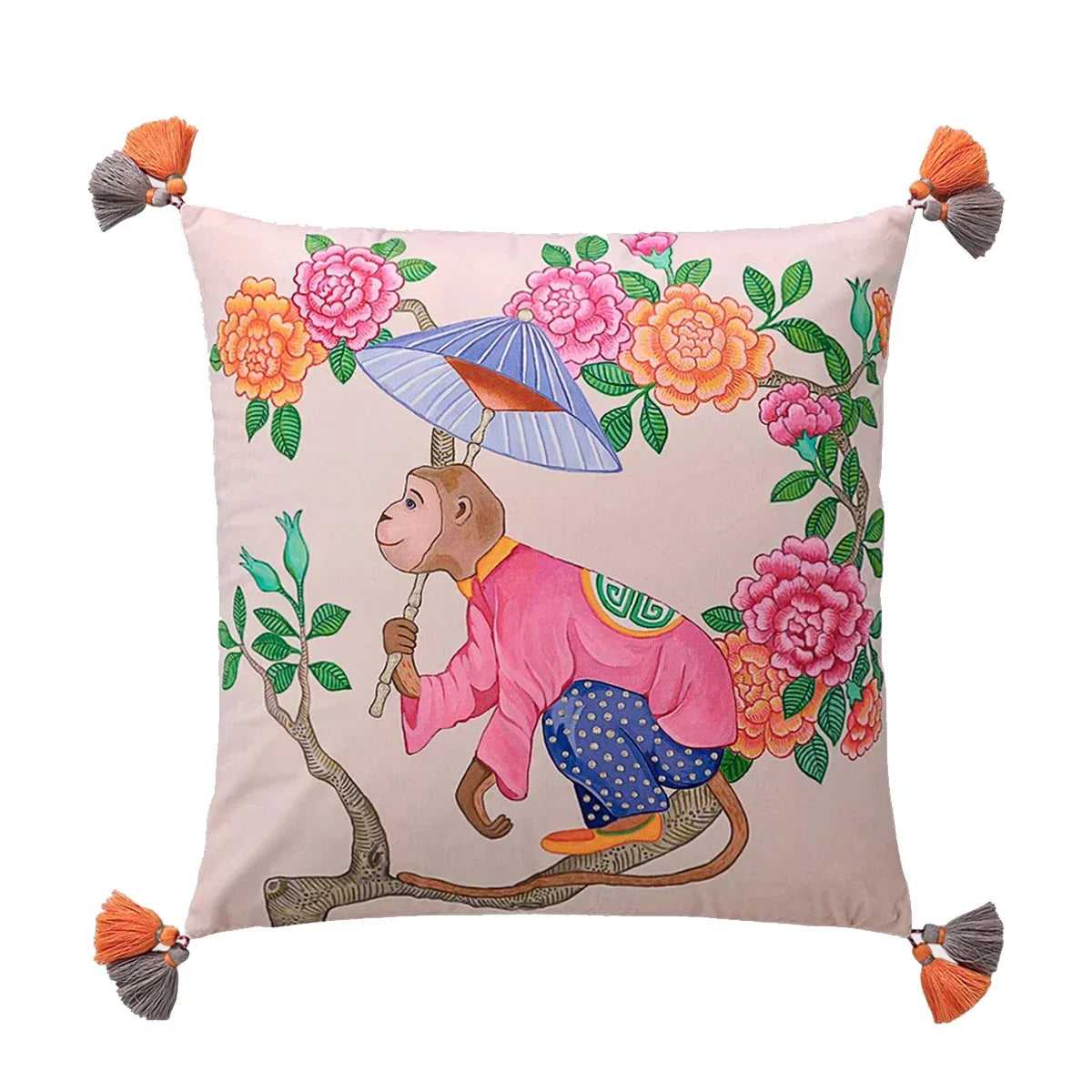 Cheetah Tassel Cushion Cover