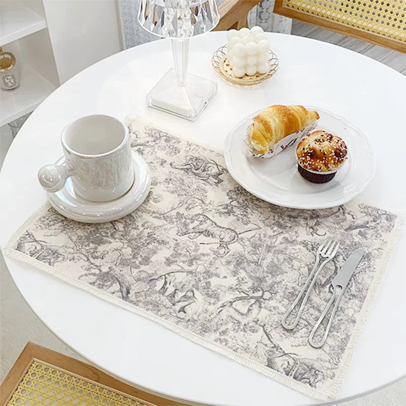 Decorbites™ Baumwoll-Leinen-Tischset - Wasserdicht & Wärmeisolierend Küchenuntersetzer