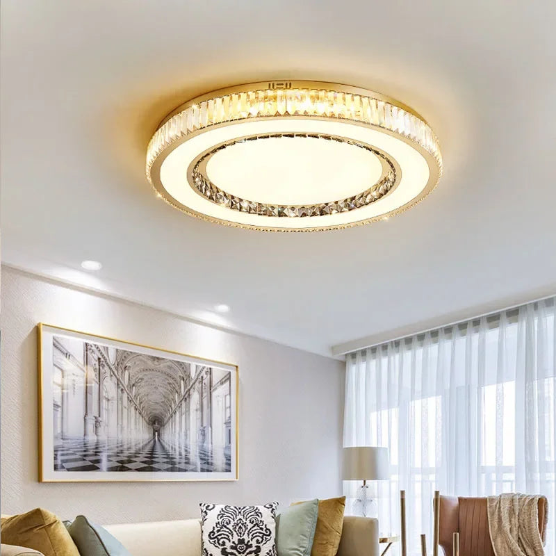 Gold Double Layer Chandelier