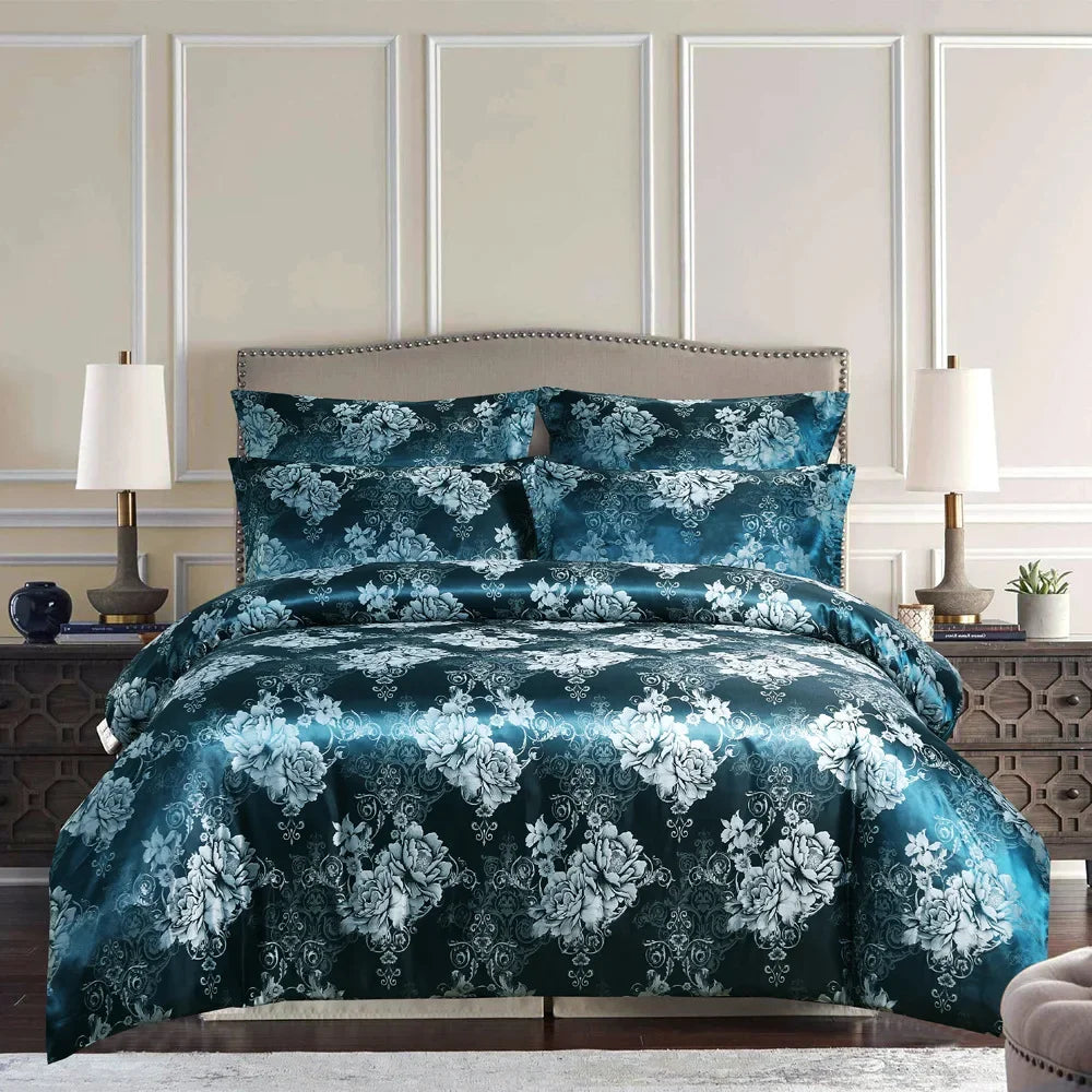 Decorbites™ Jacquard-Luxus-Bettwäsche-Set - King-Size-Daunenbettdecke & Bettdecken - Hochwertige Heimtextilien