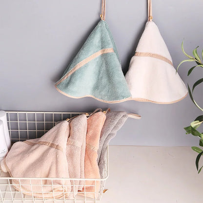 Decorbites™ Korallen-Samtbadehandtuch: Rundes, süßes Design, super saugfähig & weich für das Bad