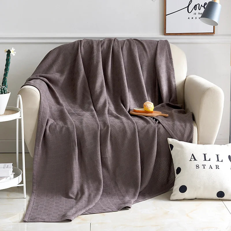 Decorbites™ Baumwolllappen-Handtuch-Steppdecke Einzeldecke für Büro & Picknicks