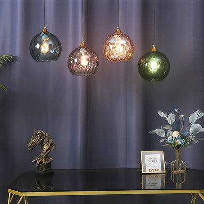 DecorBites™ Glass Ball Pendant LED Chandelier for Bedroom Dining Room Kitchen