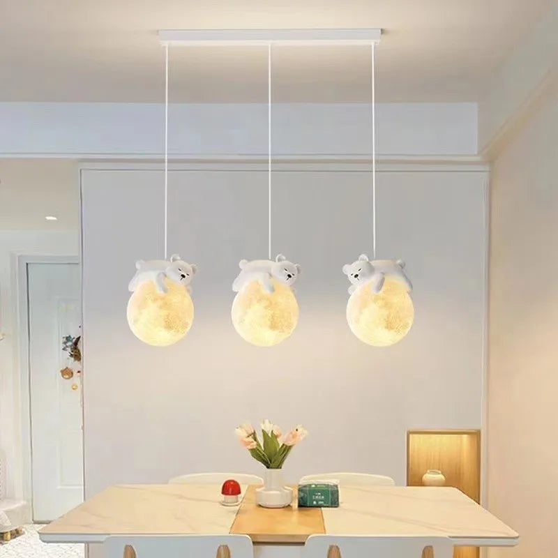 Decorbites™ Kleiner Bär LED-Hängeleuchte Moderner Kinder-Kronleuchter Heimdekoration