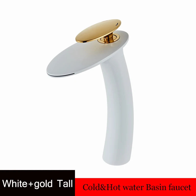 Waterfall Basin Faucet Black Bathroom