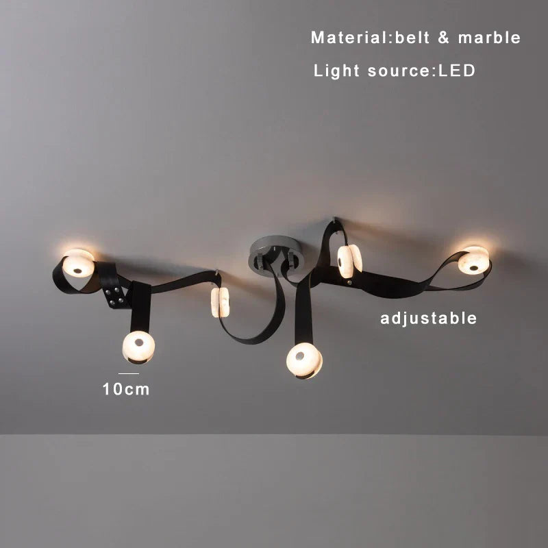 Decorbites™ Designer-Gürtel Marmoranhängerleuchten: Luxuriöse dimmbare Leuchte für Villa und Duplex