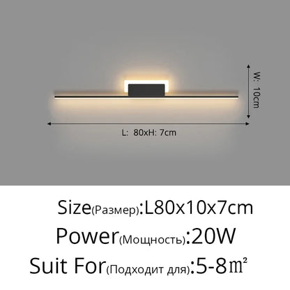 Decorbites™ LED Wandlampe: Modernes langes Line-Design für Wohnzimmer, Schlafzimmer, Flur, Innenbeleuchtung
