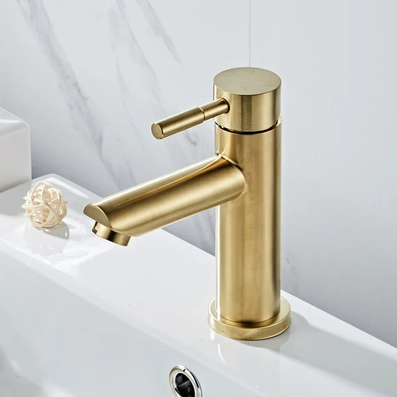 Decorbites™ Gold Beckenarmatur: Edelstahl-Einhebelmischer für Badezimmer und Küche