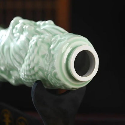 DecorBites™ Dragon Patterned Ceramic Wine Bottles, Racks & Ornaments
