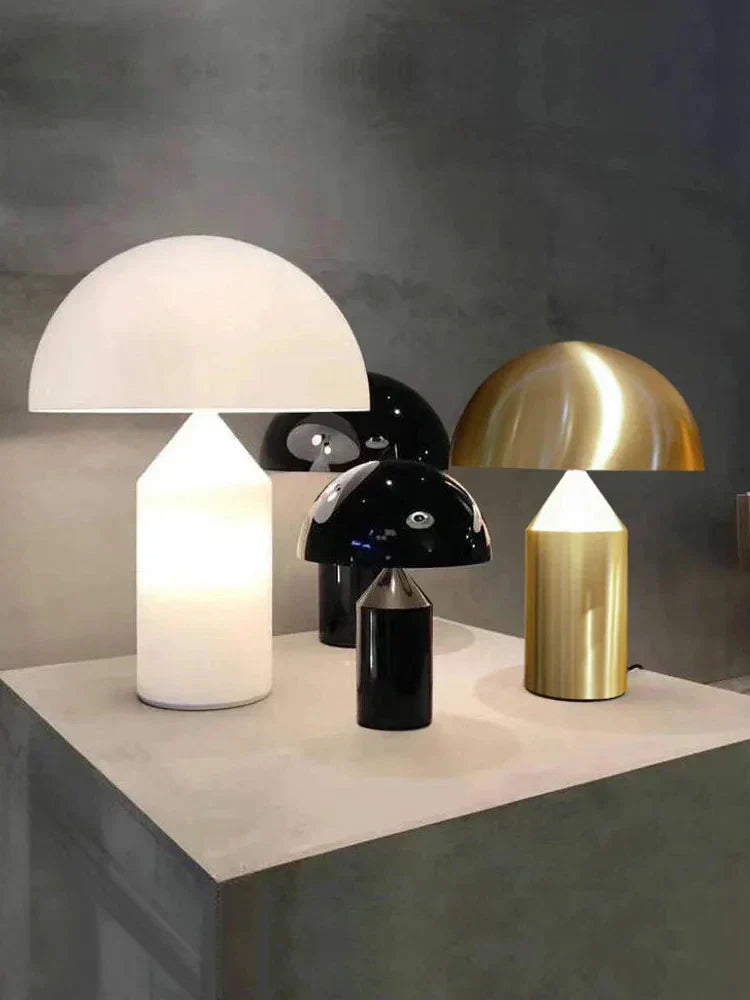 DecorBites™ Golden Mushroom LED Desk Lamp for Home Decoration & Reading