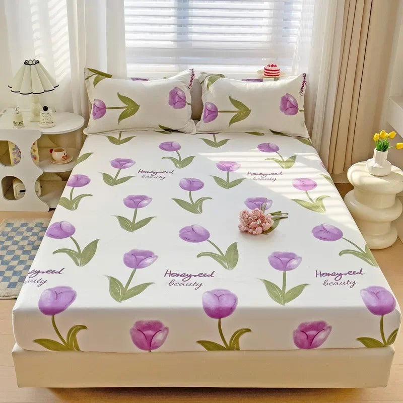 Decorbites™ Japanischer Stil Dickes Spannbettlaken für Queen-/King-Size-Bett