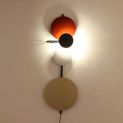 Decorbites™ Bunte Kreismetall-LED-Wandleuchte für Schlafzimmer Badezimmer Kunstdekoration Heimbeleuchtung