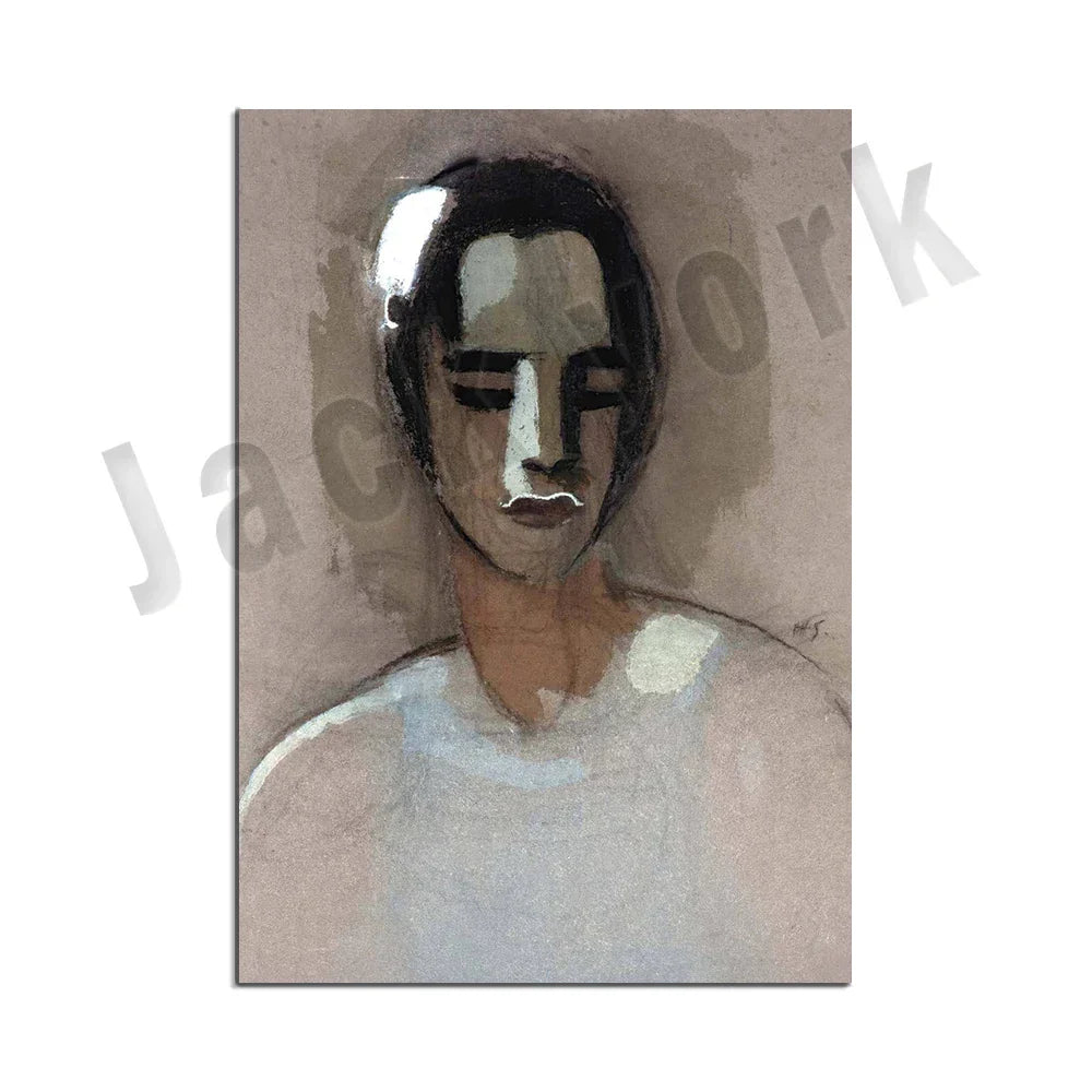 Decorbites™ Abstract Vintage-Ausstellungsplakat-Set - Helene Schjerfbeck, Zirkusmädchen, Blondes Mädchen