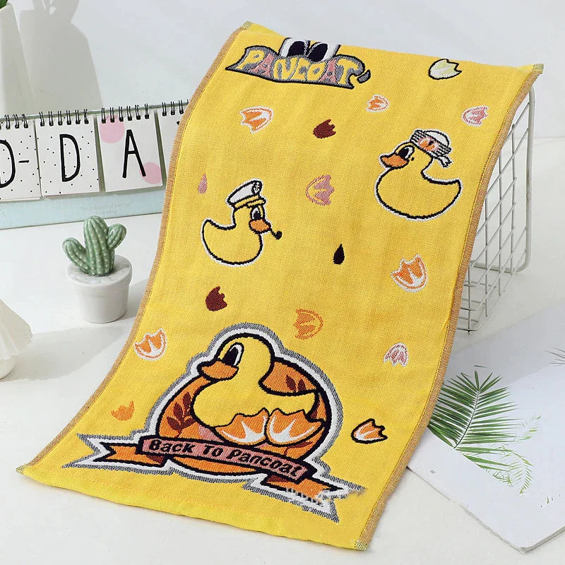 Decorbites™ Kawaii-Cartoon-Katzen Gaze-Baumwoll-Handtuch - Set aus 3