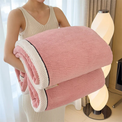 Decorbites™ Gemütliche Geschnitzte Samtdecke | Warm, Weich & Atmungsaktiv | Herbst Winter Sofabett Überwurf