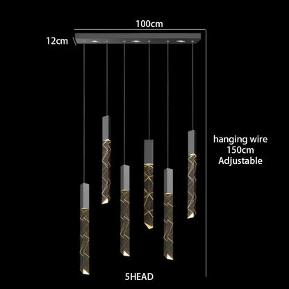 Decorbites™ Kristall-Chrom-LED-Kronleuchter: Luxuriöse Duplex-Treppen-Loft-Pendant-Lampe für das Wohnzimmer