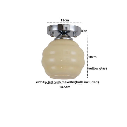 Decorbites™ Cremiges Glas-Eisen-LED-Deckenleuchte – Moderne Innenbeleuchtung