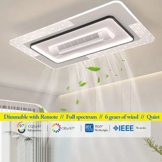 Decorbites™ LED-blattloser Deckenventilator mit Dimmer-Fernbedienung Modernes Innenbeleuchtung