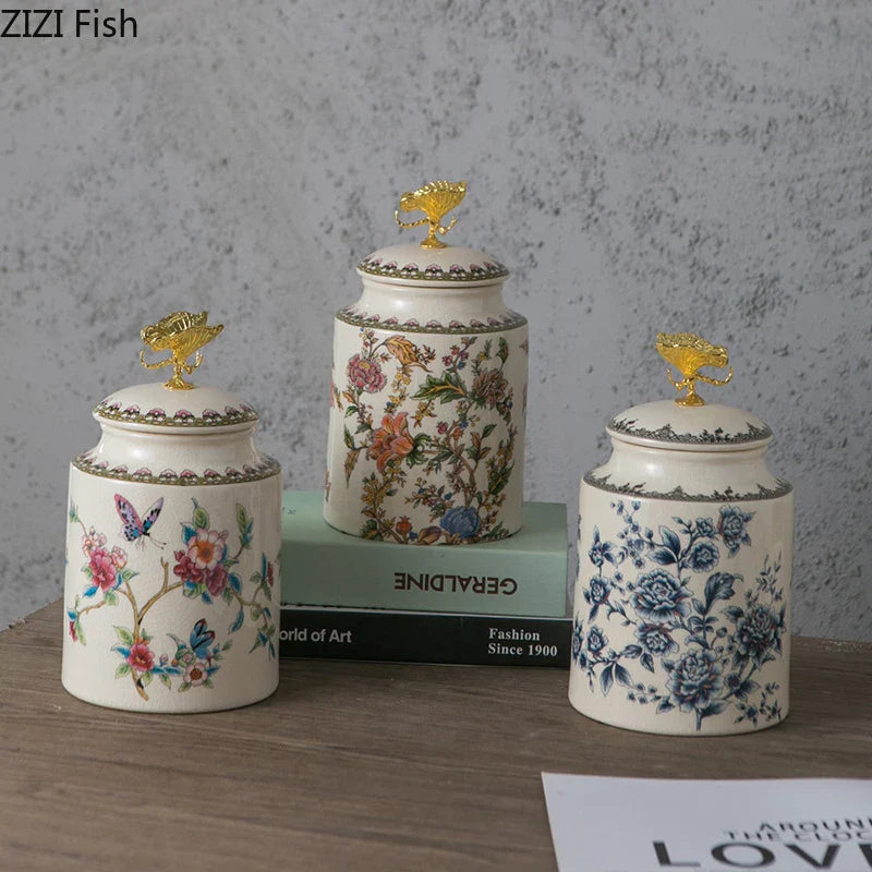 Decorbites™ Libellendeckel-Aufbewahrungsglas - Runder Kosmetik-Schmuckkasten Bonbonpot Aroma-Dose