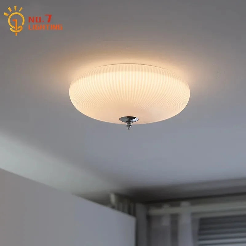 Decorbites™ Cremeglas-Runde Deckenleuchten | Moderne LED-Innenbeleuchtung | Beleuchtung für Schlafzimmer, Arbeitszimmer, Balkon