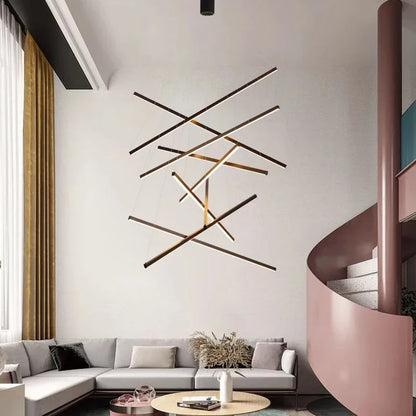 Modern Black Multi-Light LED Pendant Chandelier