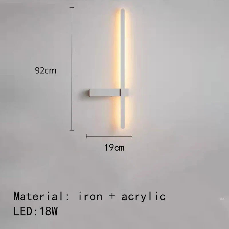 Decorbites™ LED Wandlampen: Moderne Schwarz-Weiß Aluminium Wandlampe für Wohnzimmer Schlafzimmer