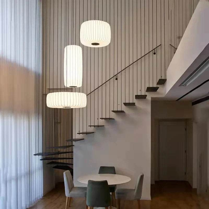 Decorbites™ Japanischer Stil Stoff-Hängelampe - Nordisches Design für Wohnzimmer und Restaurant