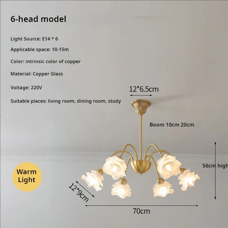 Decorbites™ Elegante Blumen-Lüster - Modern Retro Mittelalterlicher Stil für Wohnzimmer Esszimmer Schlafzimmer