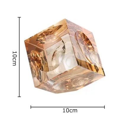 DecorBites™ Crystal Cube Statue Desk Ornament - Creative Room Decor Sculpture