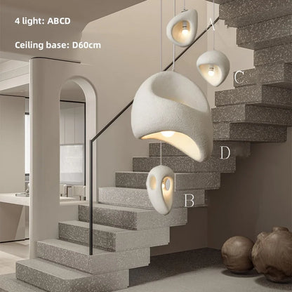 Wabi Sabi Irregular White Pendant Light, E27