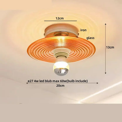 DecorBites™ Glass LED Ceiling Lamp Iron Base Nordic Modern Simple Design