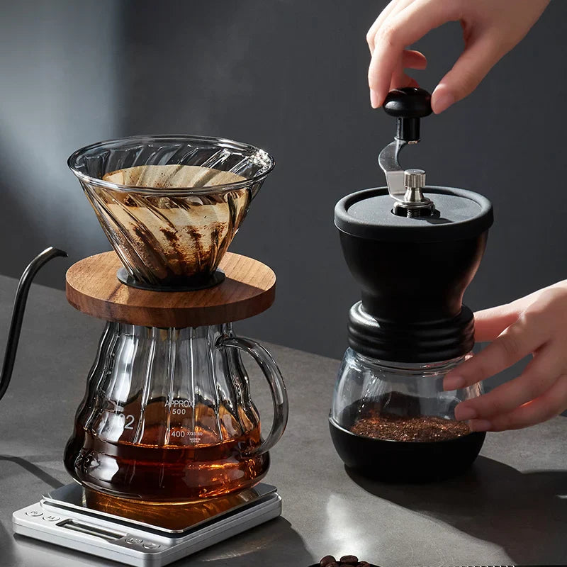 Decorbites™ Glas-Kaffeekocher: Handgefertigter Topf zum Teilen, Filterbecher und Teekanne